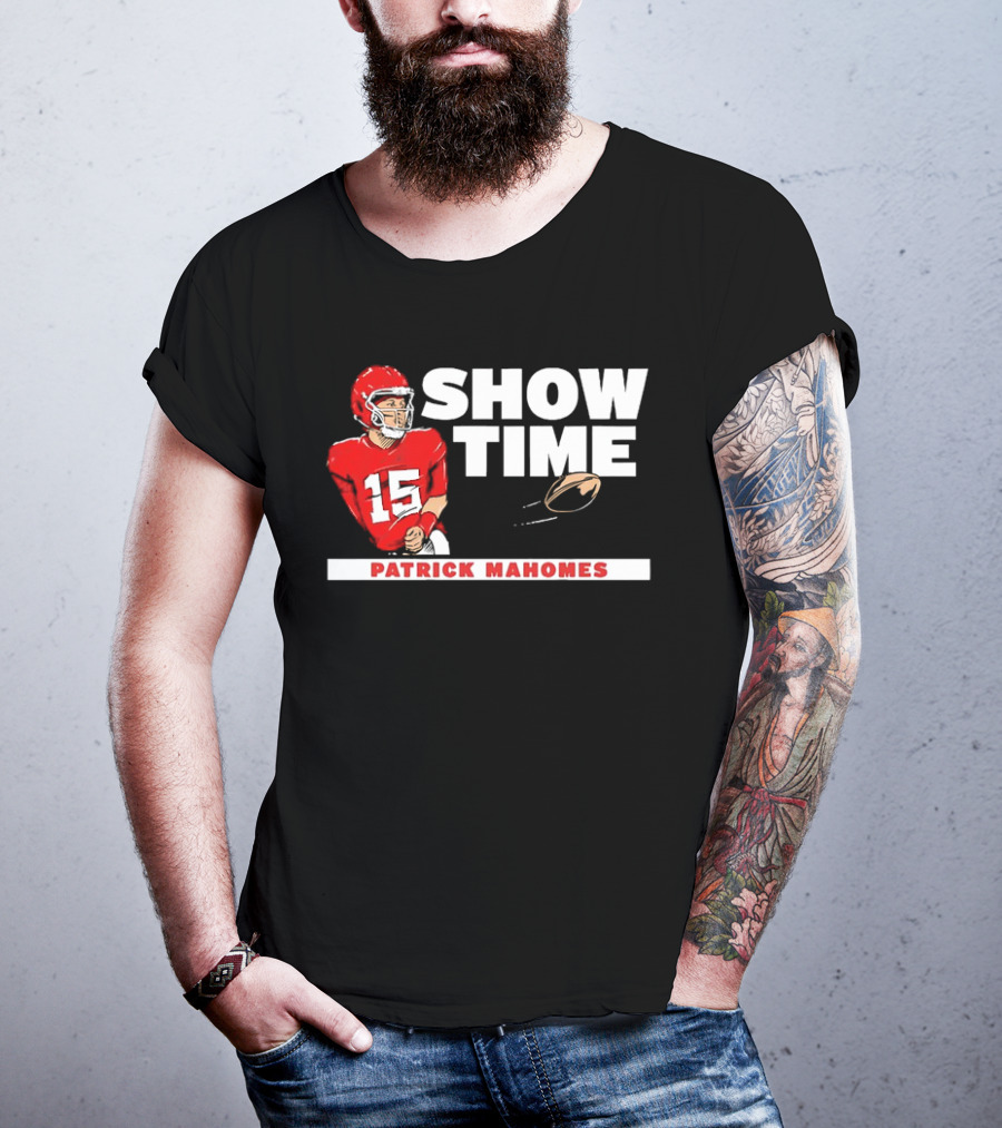 Patrick Mahomes Showtime Kansas City Chiefs Number 15 Football T-Shirt