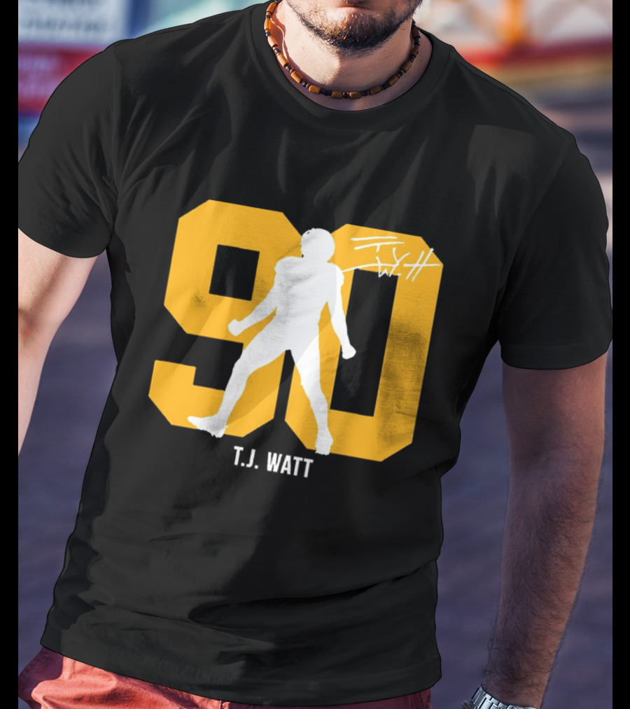T.J. Watt 90 Silo Signature Number T-Shirt