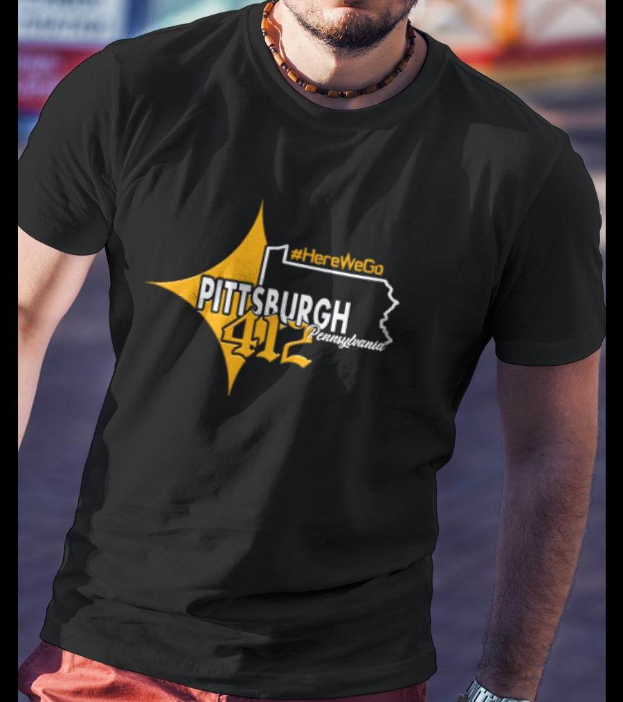 HereWeGo Pittsburgh 412 Pennsylvania T-Shirt