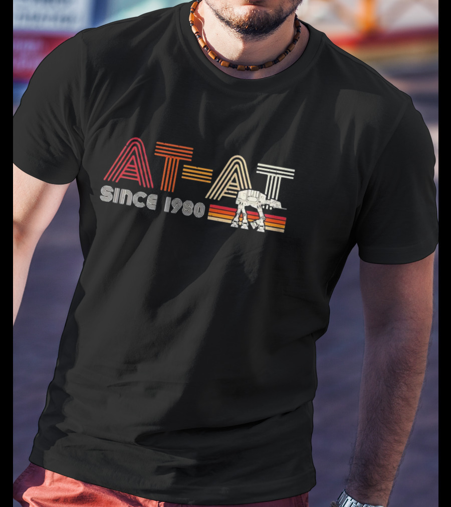 AT-AT Since 1980 Star Wars The Empire Strikes Back Retro Stripes T-Shirt