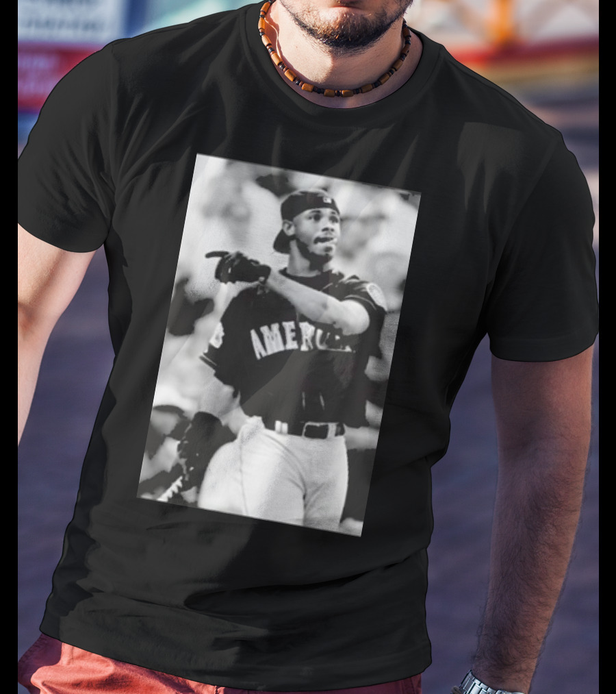 Mina Kimes Wearing Ken Griffey Jr. Baseball America Jersey T-Shirt