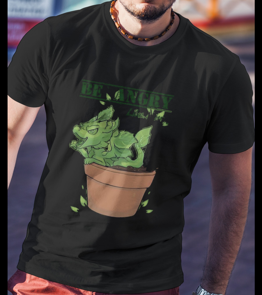 Mint Dragon Be Angry Like Minty In Pot With Leaves T-Shirt