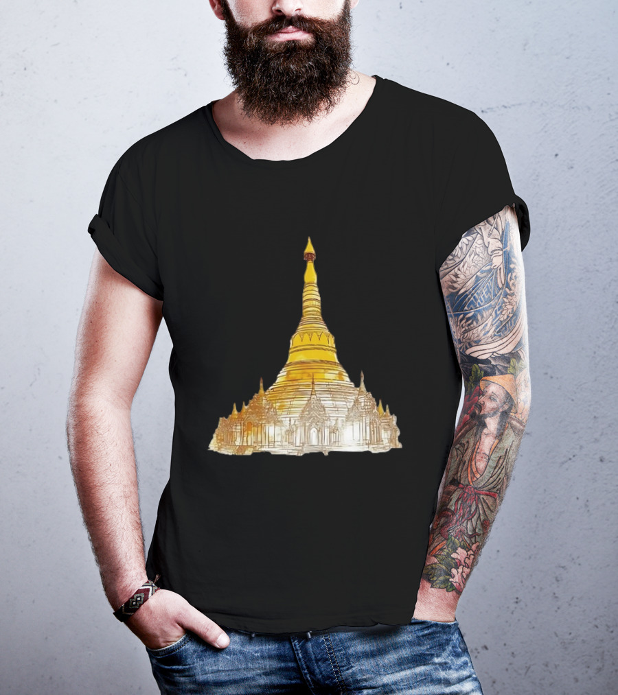 Neuschwanstein Castle Myanmar Pagoda T-Shirt