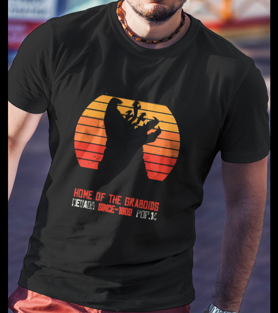 Perfection Nevada Home Of The Graboids Since 1902 Pop 14 Vintage Sunset T-Shirt