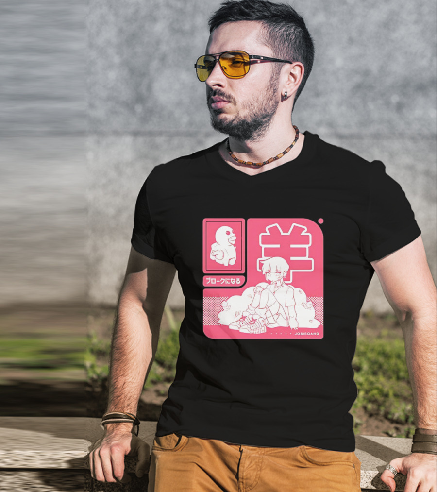 Sheepxing Bloke Becomes Broke Jobiegang Anime T-Shirt