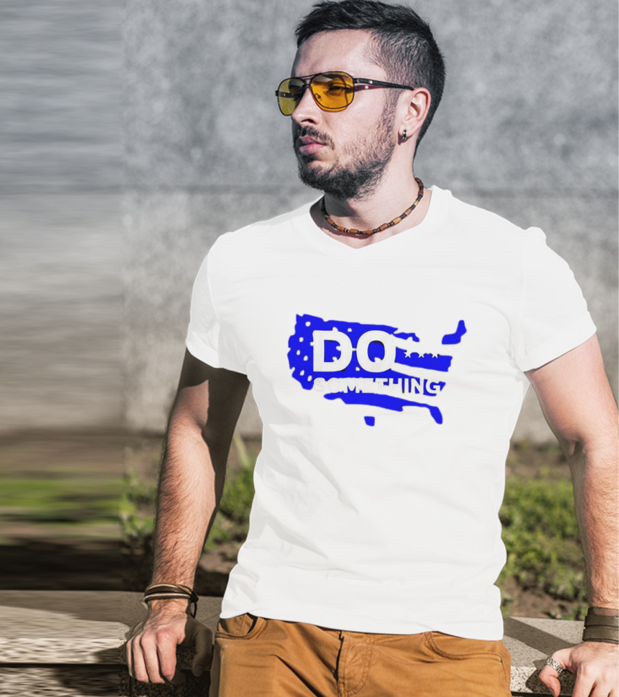 DO SOMETHING USA Flag Map T-Shirt