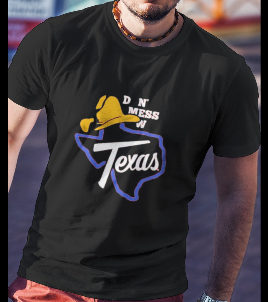 Don’t Mess With Texas Cowboy Hat Map Outline T-Shirt
