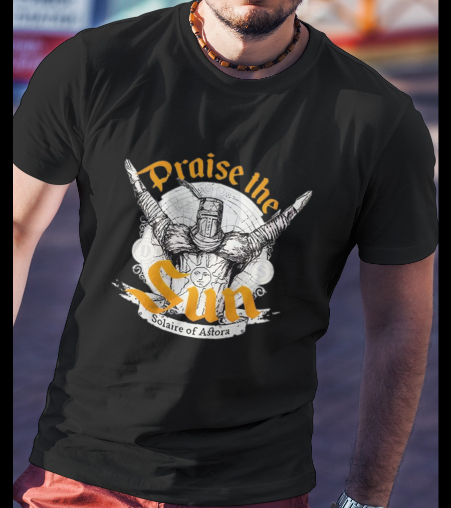 Praise The Sun Solaire Of Astora Dark Souls Iconic Knight T-Shirt