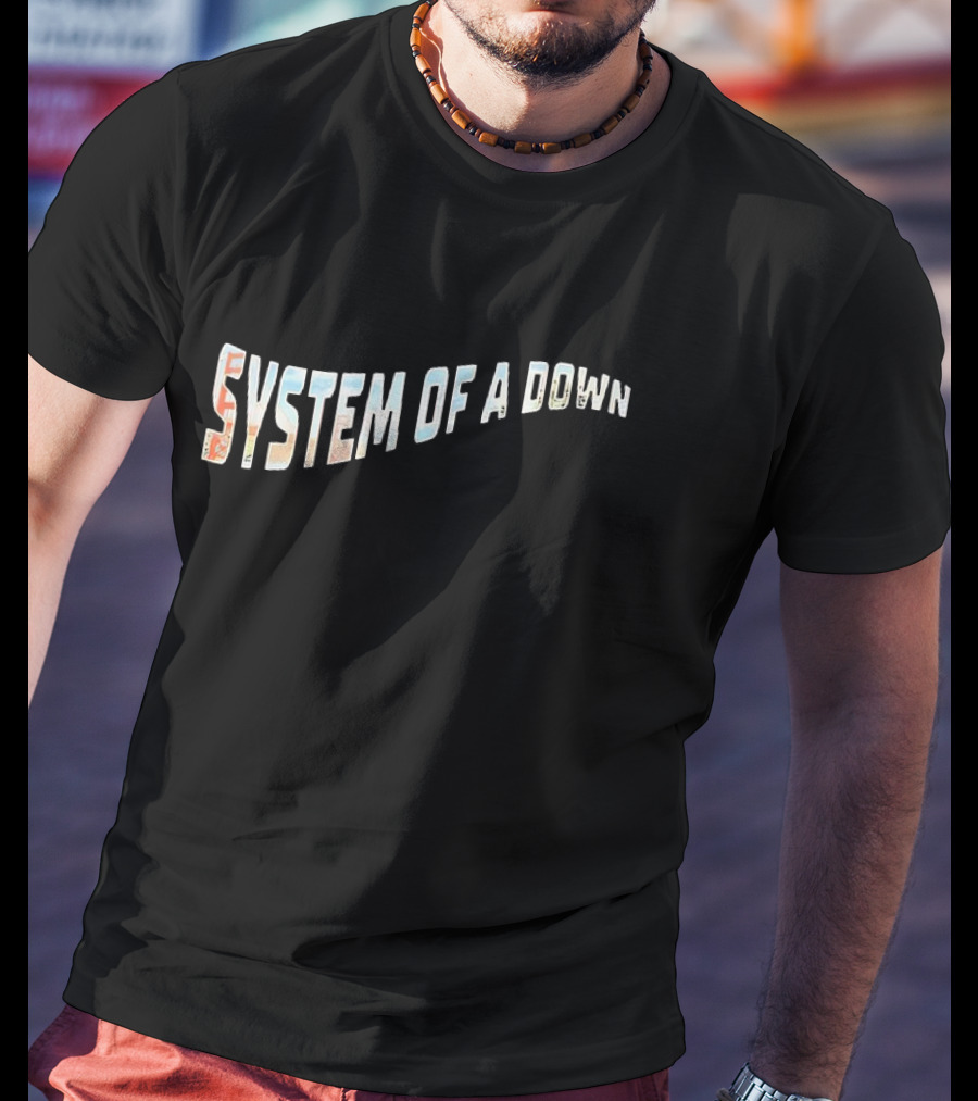 System Of A Down Golden Gate Park San Francisco Styling Text T-Shirt