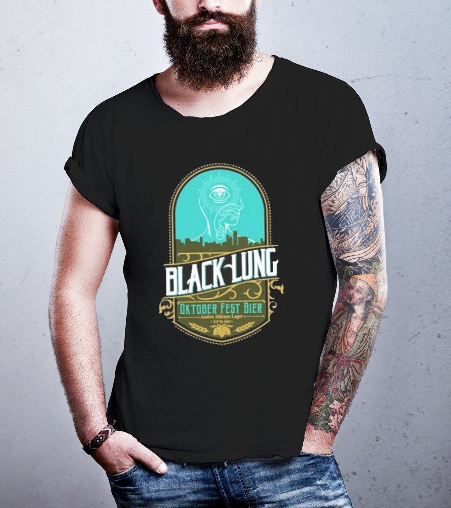 Black Lung Oktoberfest Fest Bier Amber Märzen Lager 5.5 Abv T-Shirt
