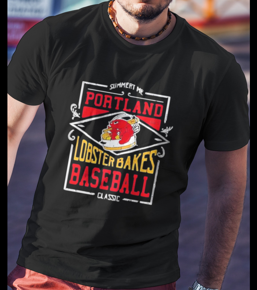 Portland Lobster Bakes Baseball Classic Summer ME Est 1994 T-Shirt