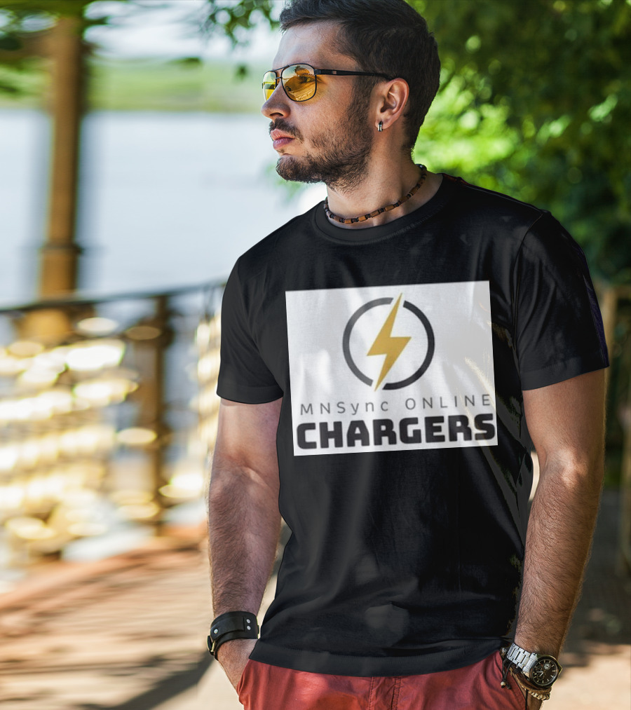 MNSync Online Chargers Lightning Bolt Emblem T-Shirt