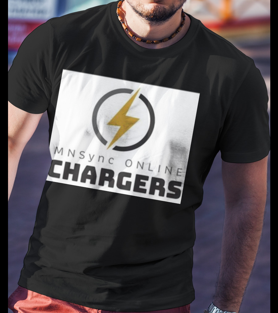 MNSync Online Chargers Lightning Bolt Emblem T-Shirt