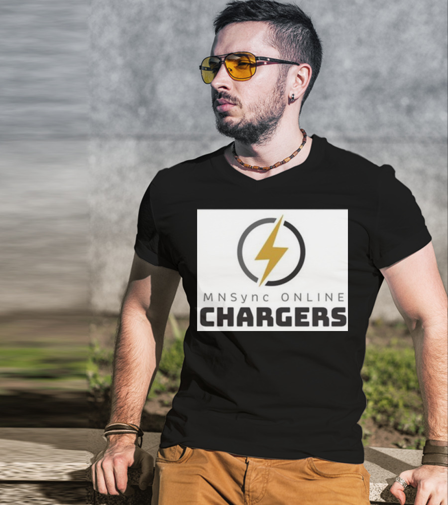 MNSync Online Chargers Lightning Bolt Emblem T-Shirt