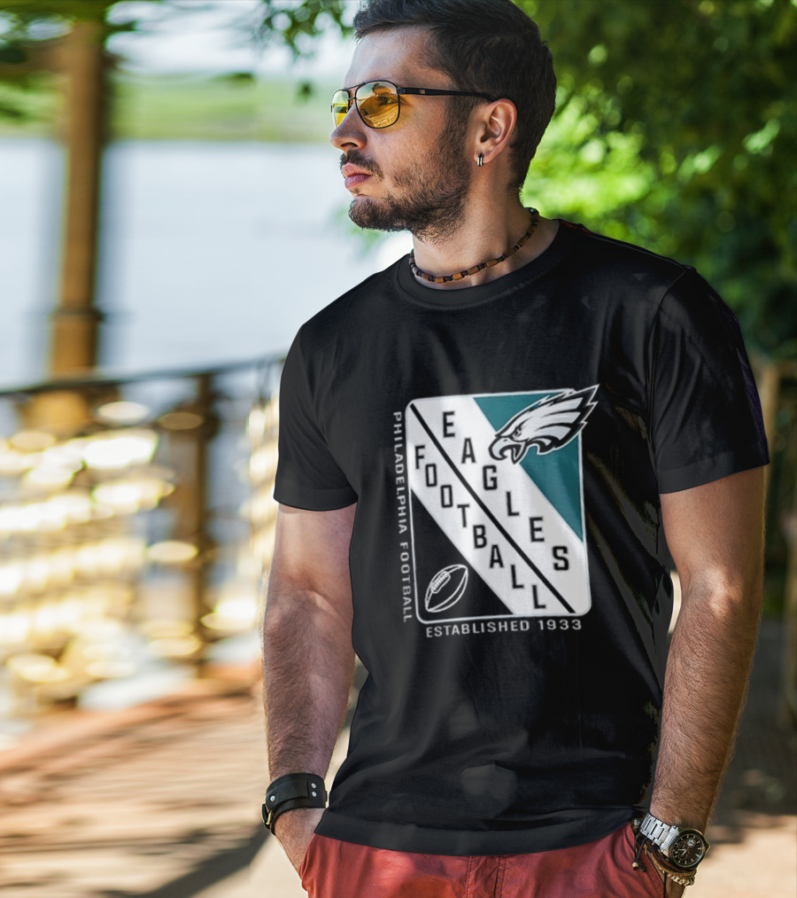 Philadelphia Eagles Football Shield Logo Established 1933 T-Shirt