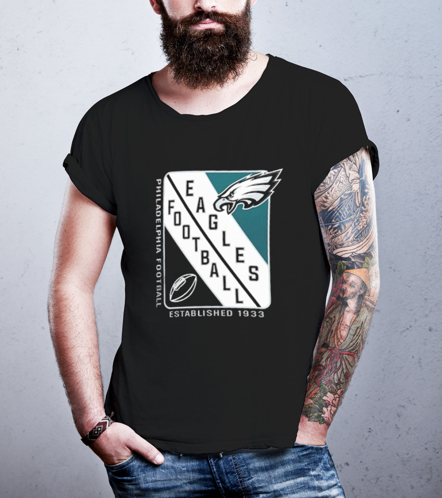 Philadelphia Eagles Football Shield Logo Established 1933 T-Shirt