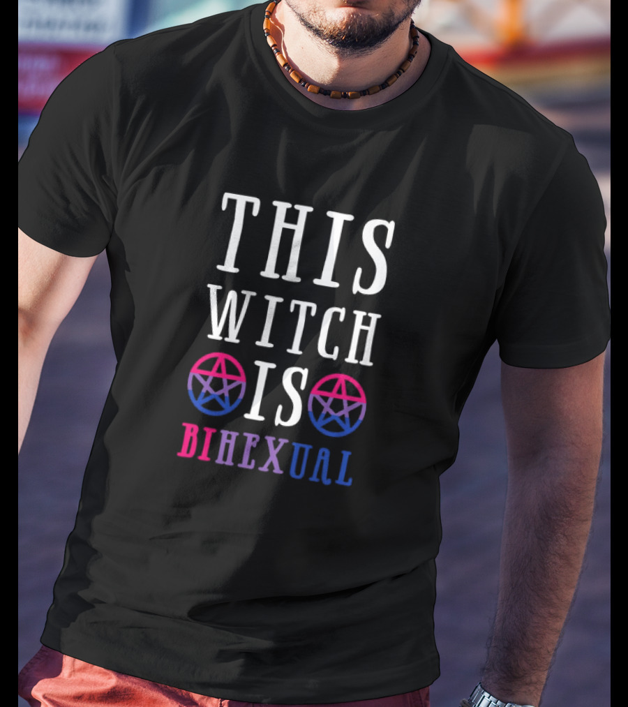 This Witch Is Bihexual With Pink And Blue Pentagrams T-Shirt