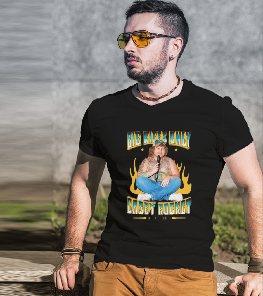 Big Riffs Only Casey Rocket Flame T-Shirt