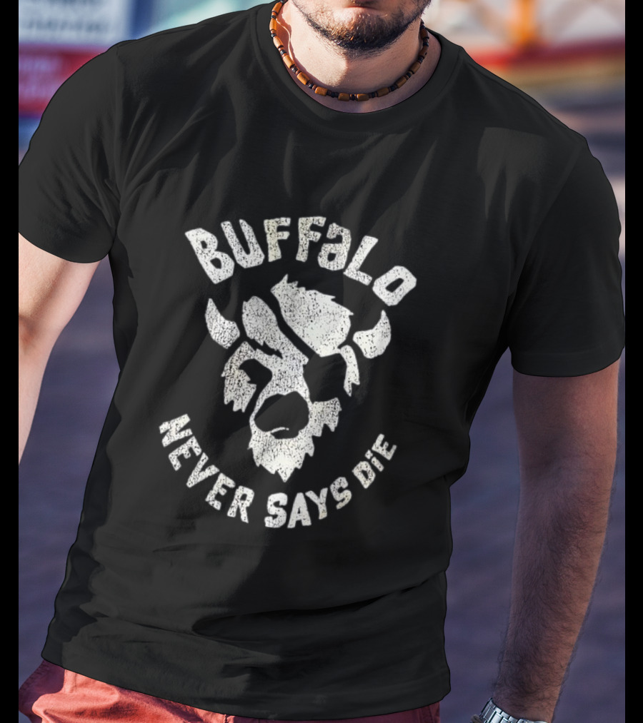 Buffalo Never Says Die Fierce Skull T-Shirt