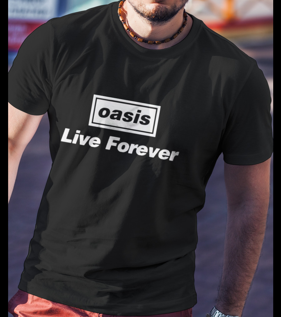 Oasis Live Forever Music Band T-Shirt