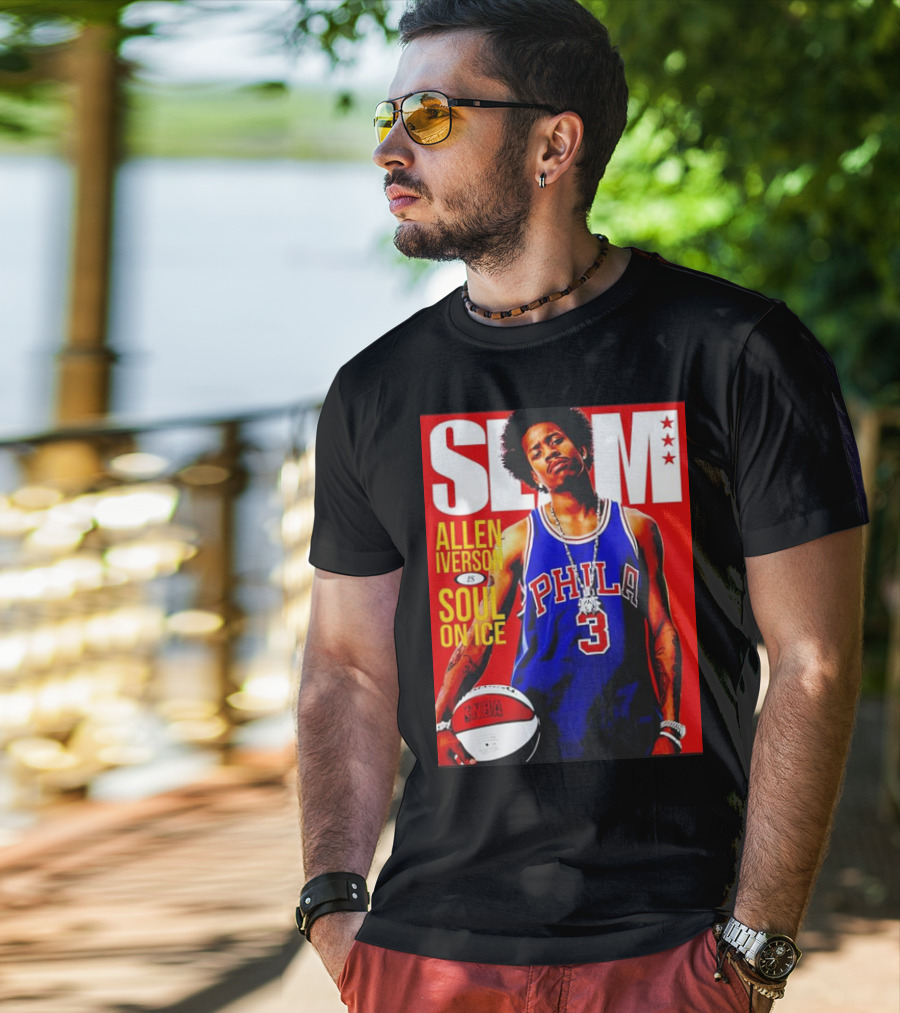 Allen Iverson SLAM Magazine Philly 3 Soul On Ice T-Shirt