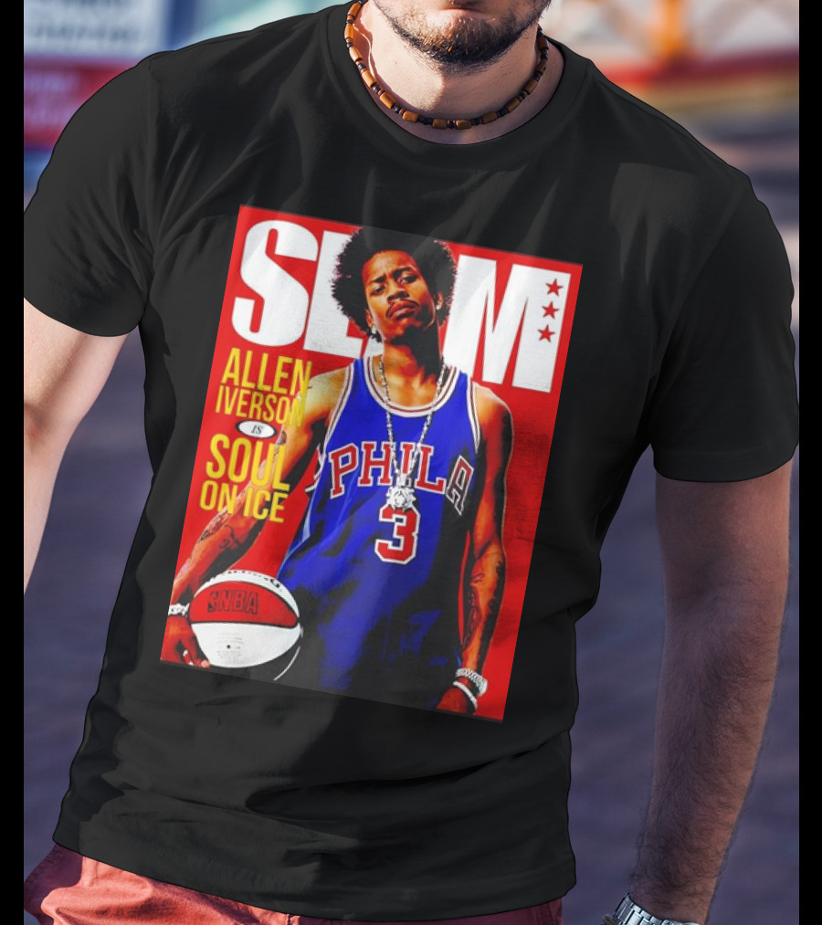 Allen Iverson SLAM Magazine Philly 3 Soul On Ice T-Shirt