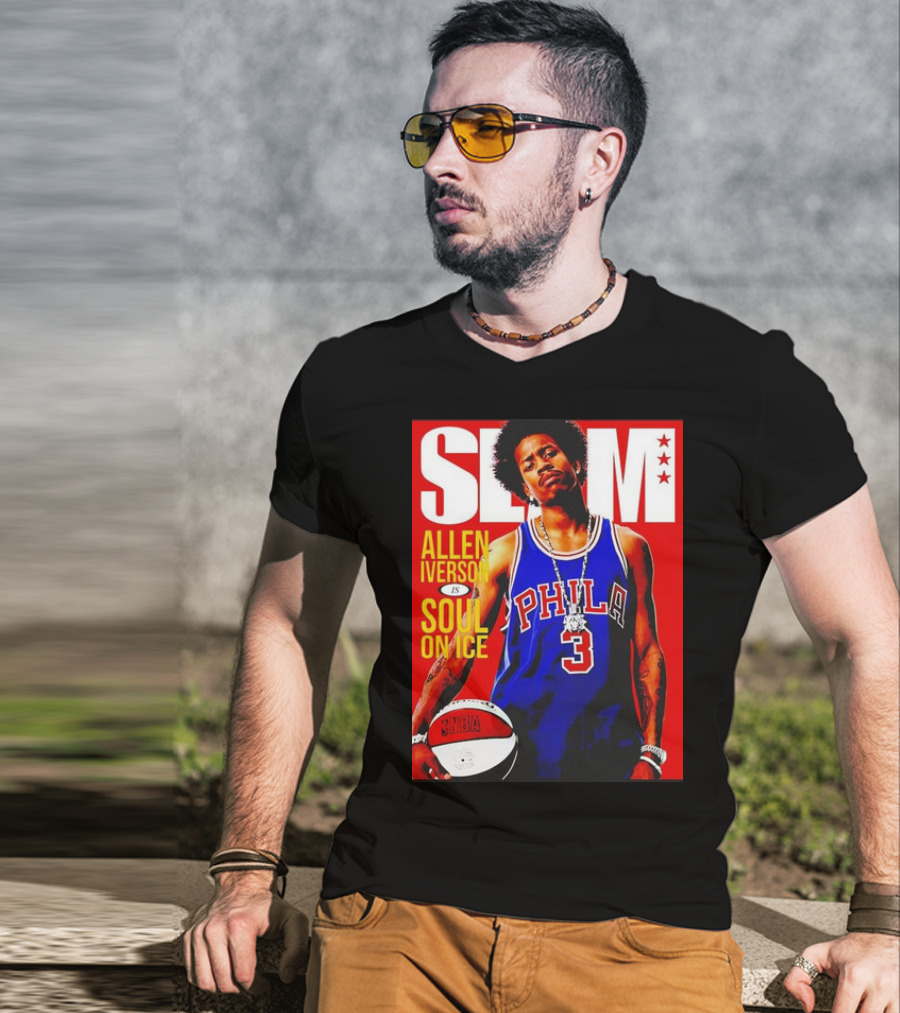 Allen Iverson SLAM Magazine Philly 3 Soul On Ice T-Shirt