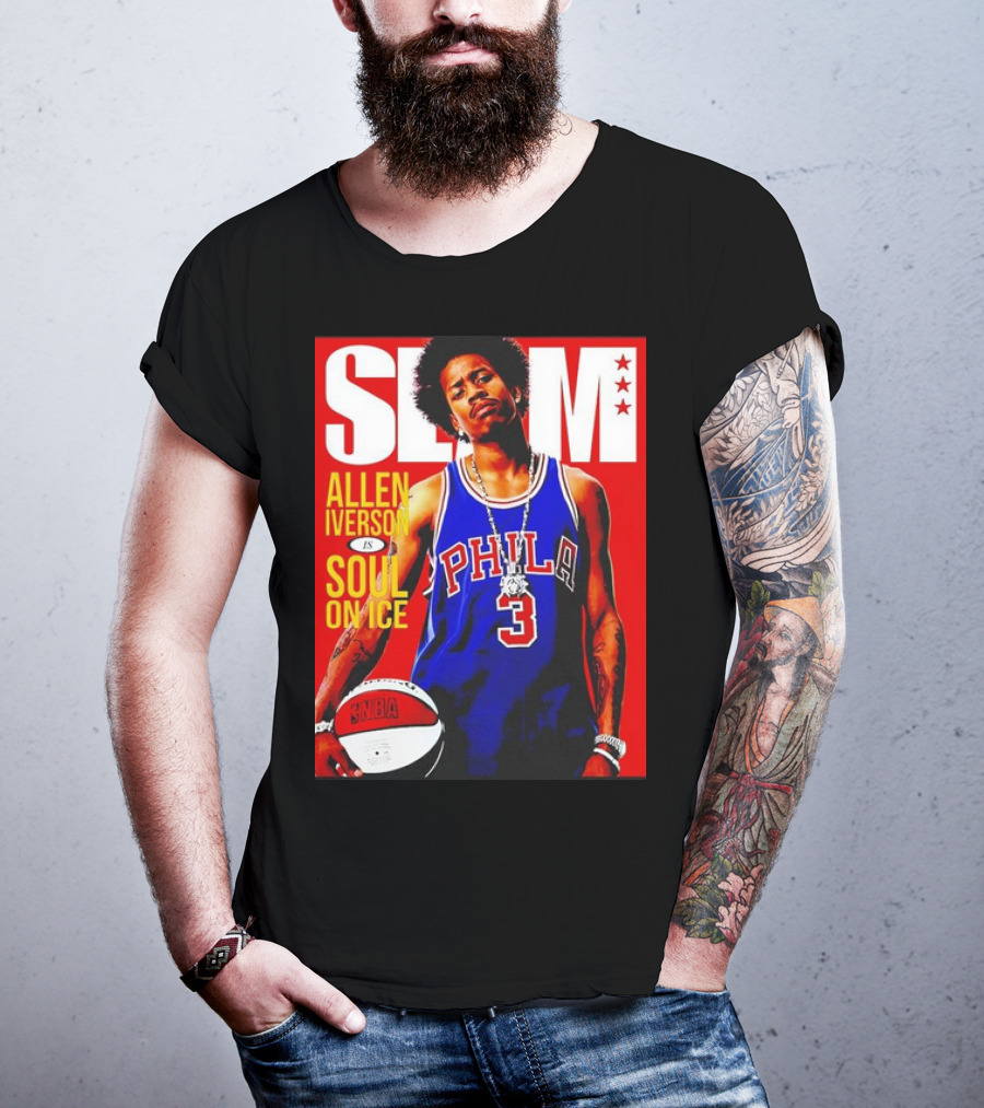 Allen Iverson SLAM Magazine Philly 3 Soul On Ice T-Shirt