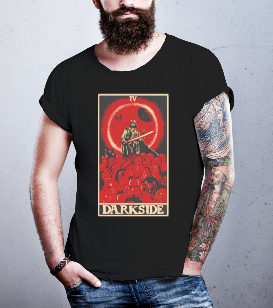 Darkside Tarot Card IV Darth Vader Death Star Stormtroopers T-Shirt