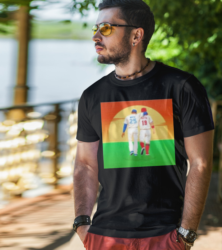 Devon White And Joey Votto Sunset Sports Moment Embrace T-Shirt