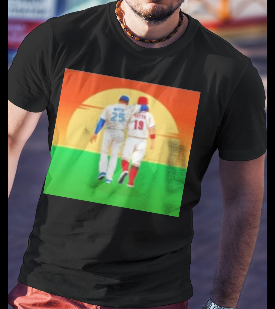 Devon White And Joey Votto Sunset Sports Moment Embrace T-Shirt