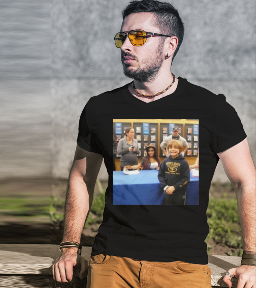 Jake Shane With Nicole Snooki Lavelle Venice Beach Surf Wear T-Shirt