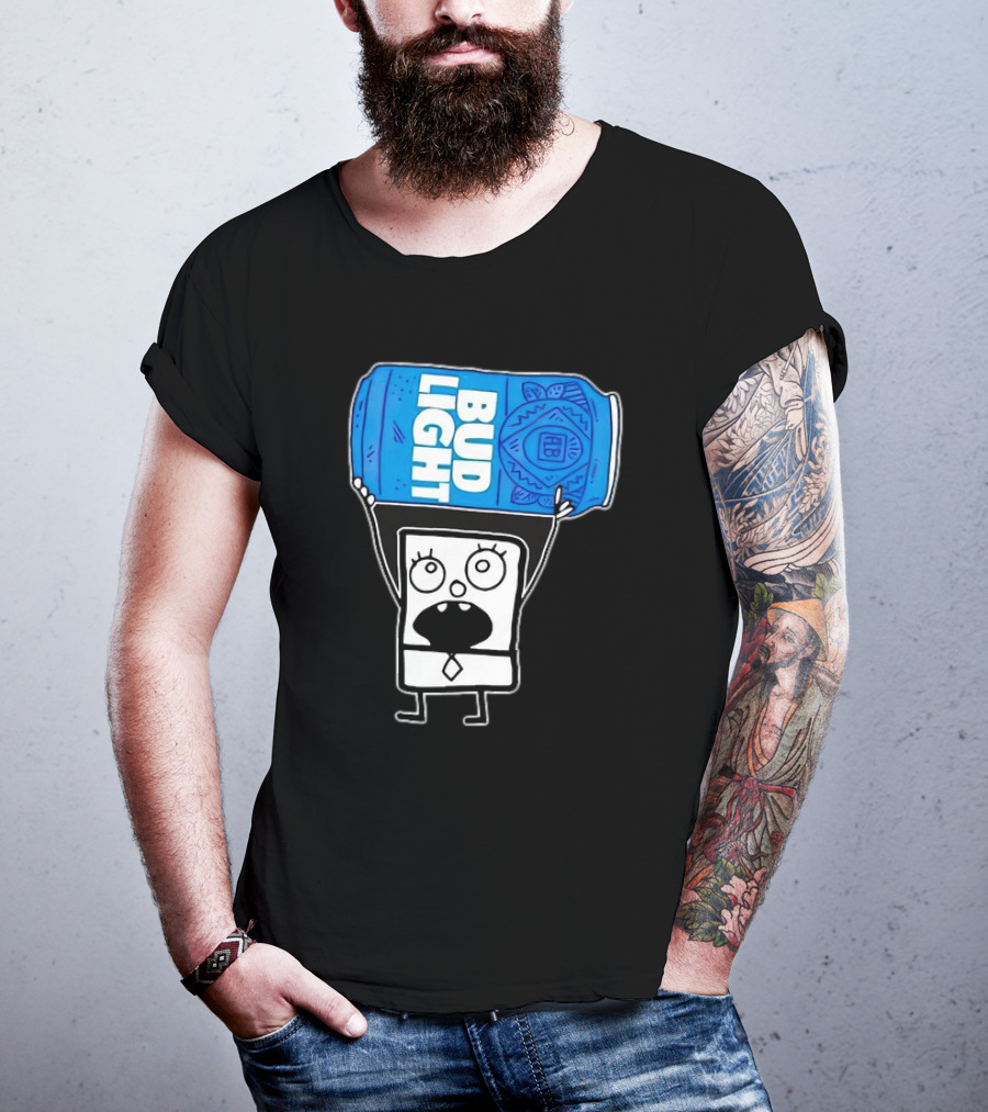 Doodlebob Holding Bud Light Can T-Shirt