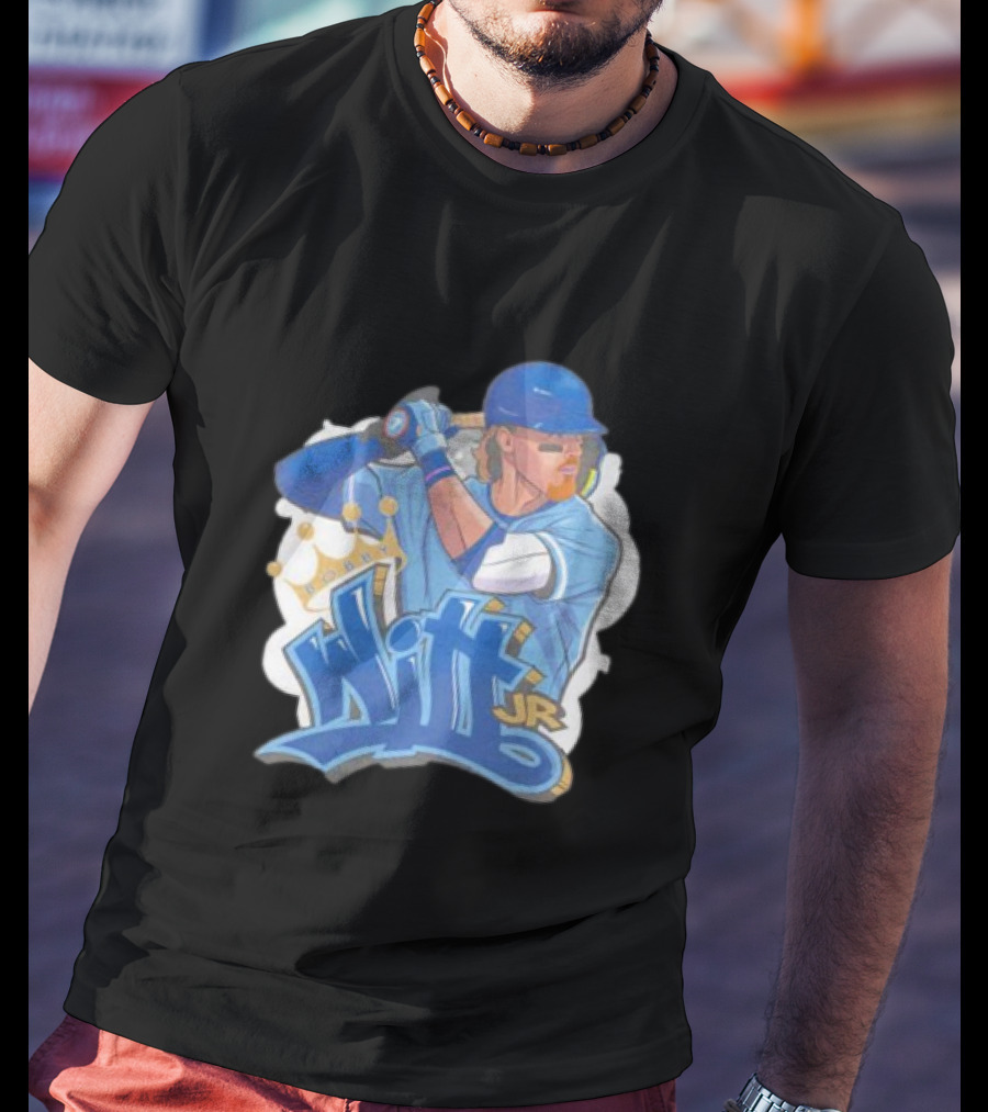 Bobby Witt Jr Kansas City Royals Graffiti Art With Crown T-Shirt