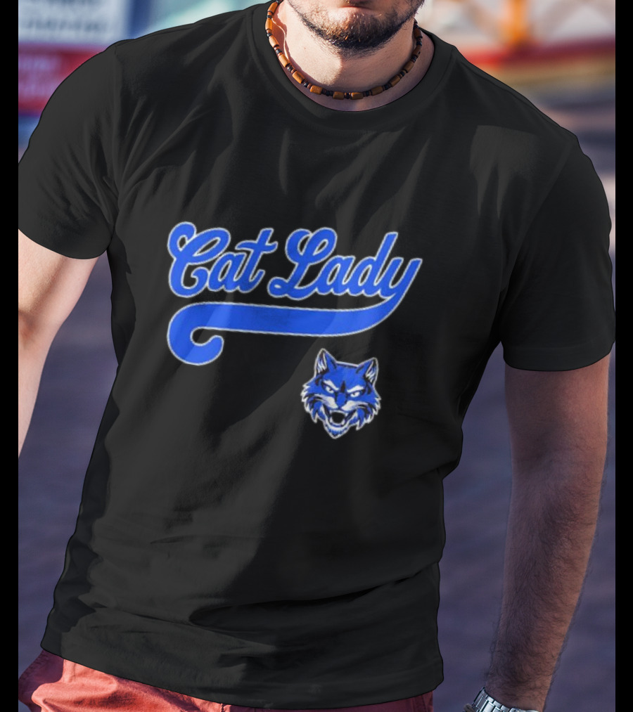 Cat Lady Wildcat Baseball Team T-Shirt