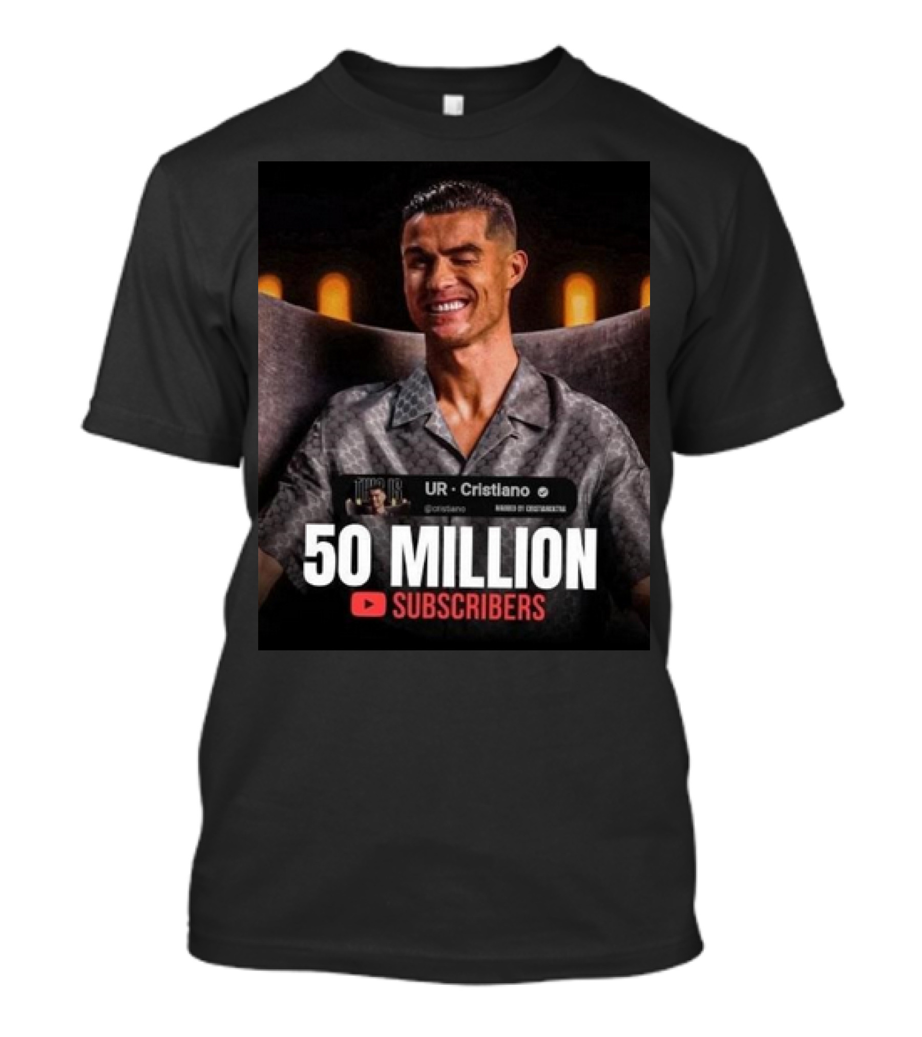 UR - Cristiano 50 Million YouTube Subscribers Milestone T-Shirt