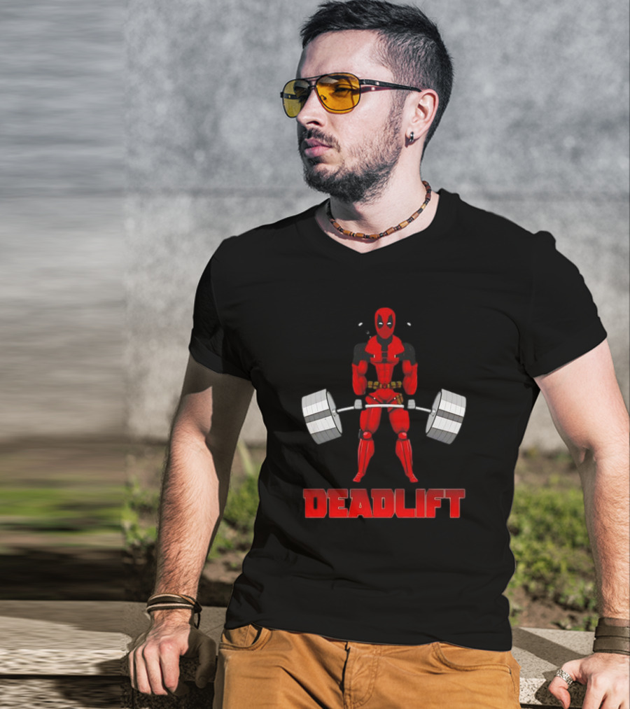 Deadpool Papa Swolio Deadlift T-Shirt