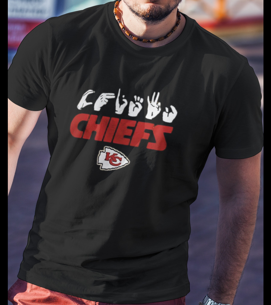 Kansas City Chiefs ASL Love Sign NFL Homage T-Shirt