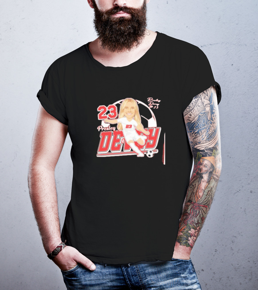 Presley Devey 23 New Mexico Forward Soccer Signature T-Shirt