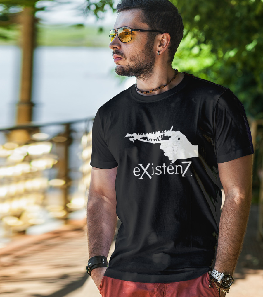 Gristle EXistenZ Skeletal Gun T-Shirt