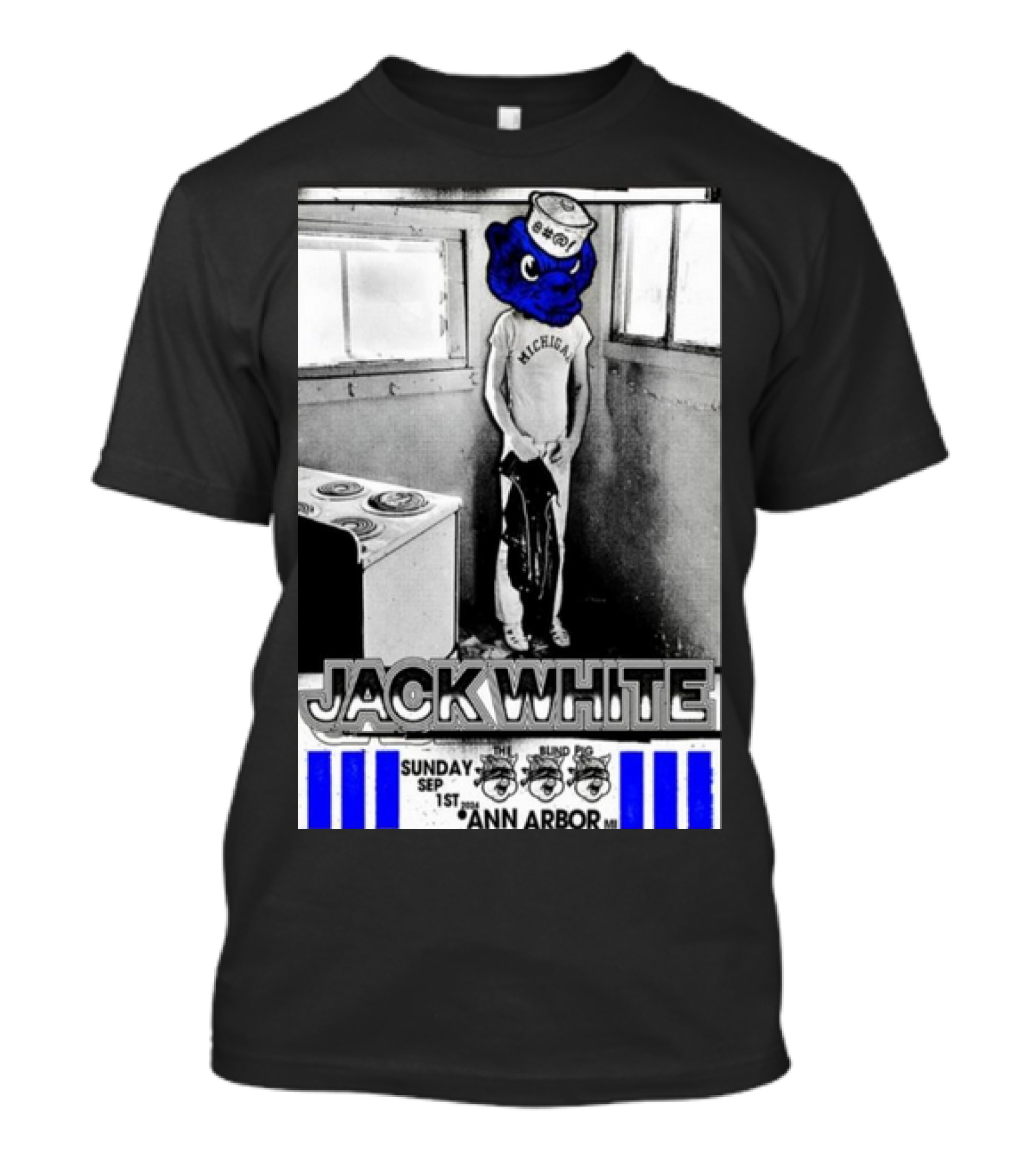 Jack White Michigan Blue Bear Ann Arbor September 1 T-Shirt