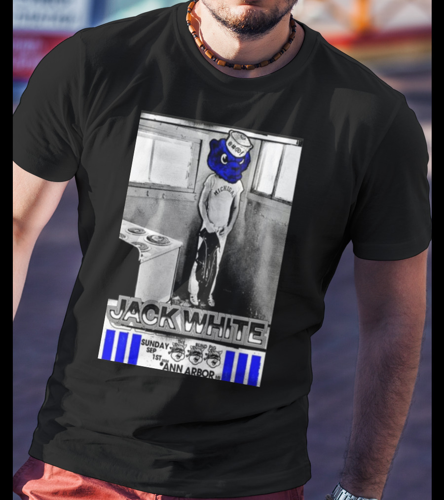 Jack White Michigan Blue Bear Ann Arbor September 1 T-Shirt