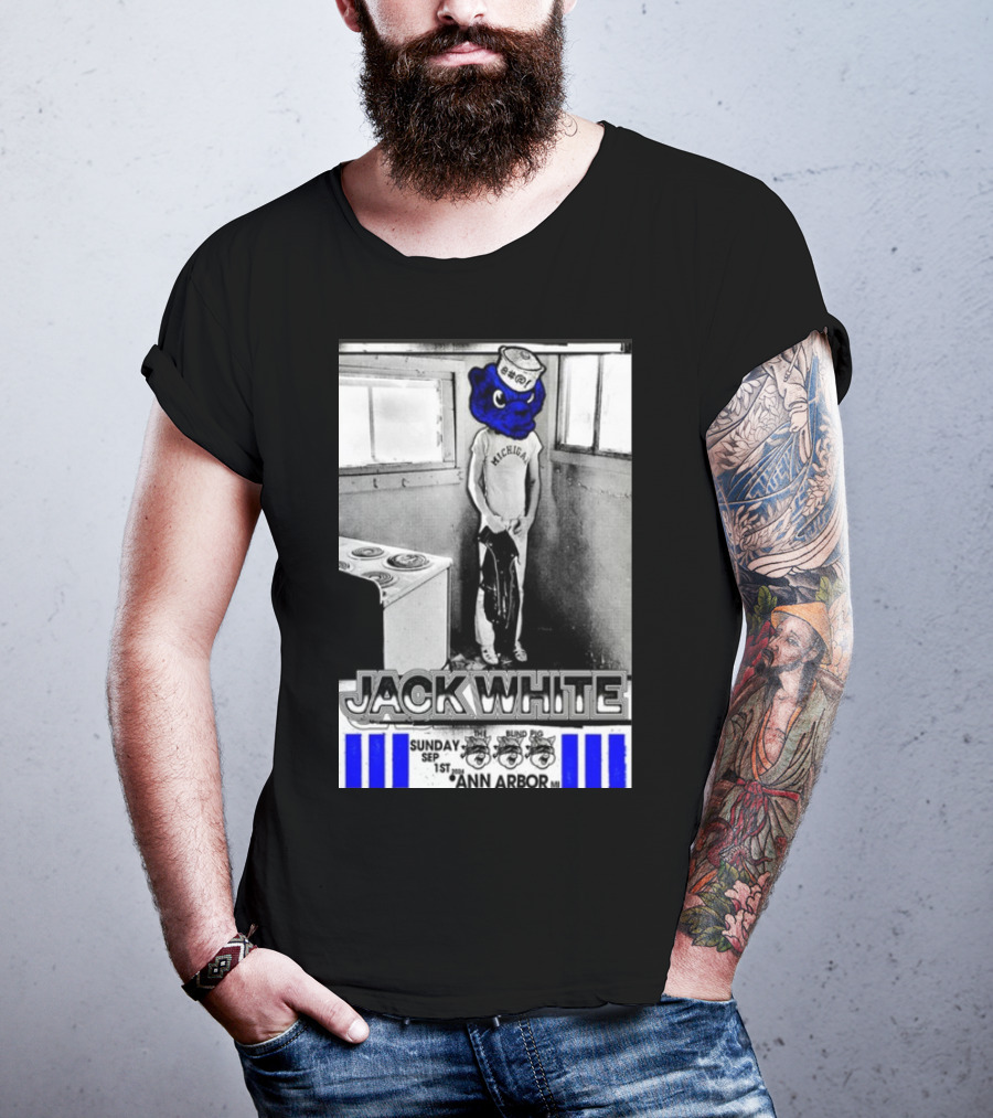 Jack White Michigan Blue Bear Ann Arbor September 1 T-Shirt