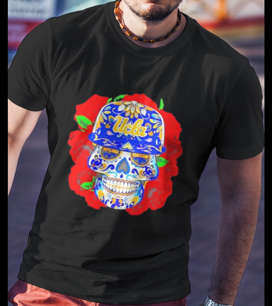 Ucla Bruins Sugar Skull Roses T-Shirt