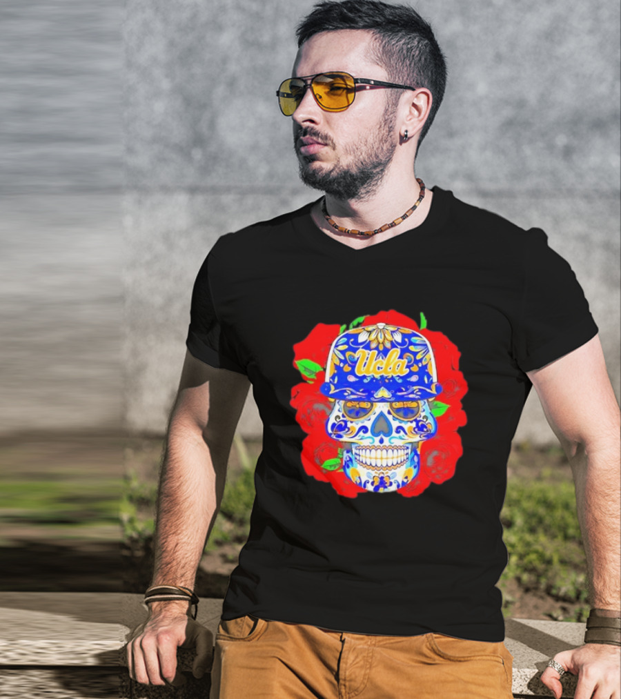 Ucla Bruins Sugar Skull Roses T-Shirt