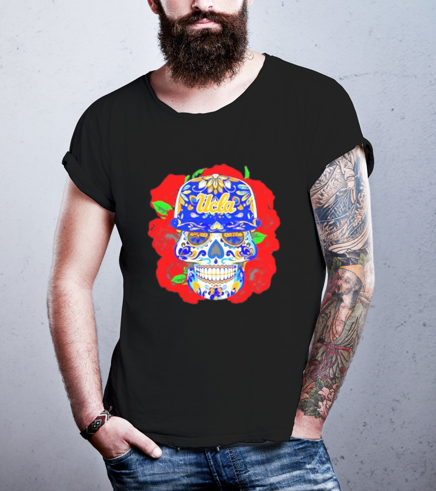 Ucla Bruins Sugar Skull Roses T-Shirt