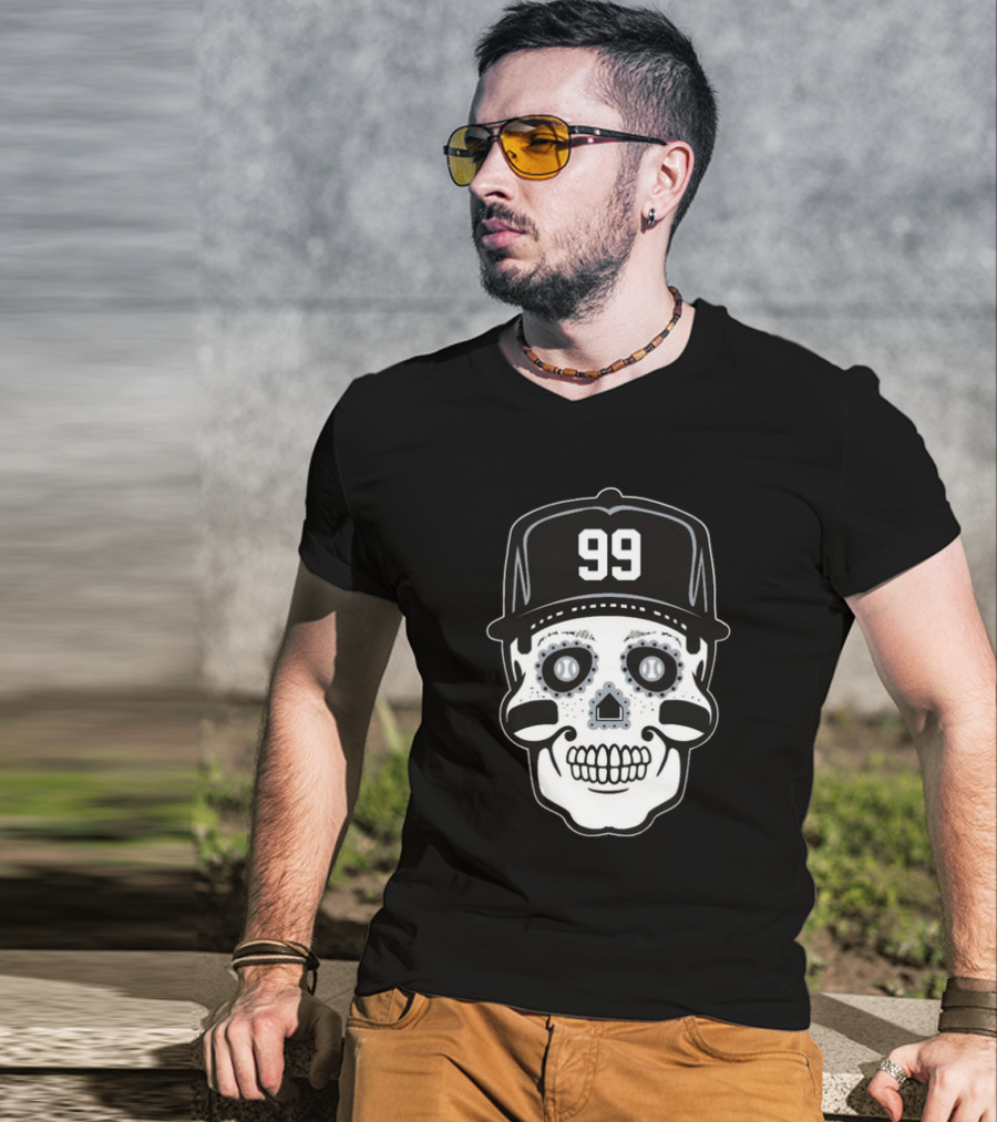 Aaron Judge 99 Sugar Skull Baseball T-Shirt