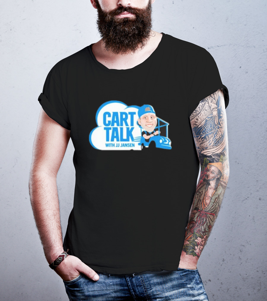 Carolina Panthers Cart Talk With JJ Jansen Blue Cart Cloud T-Shirt
