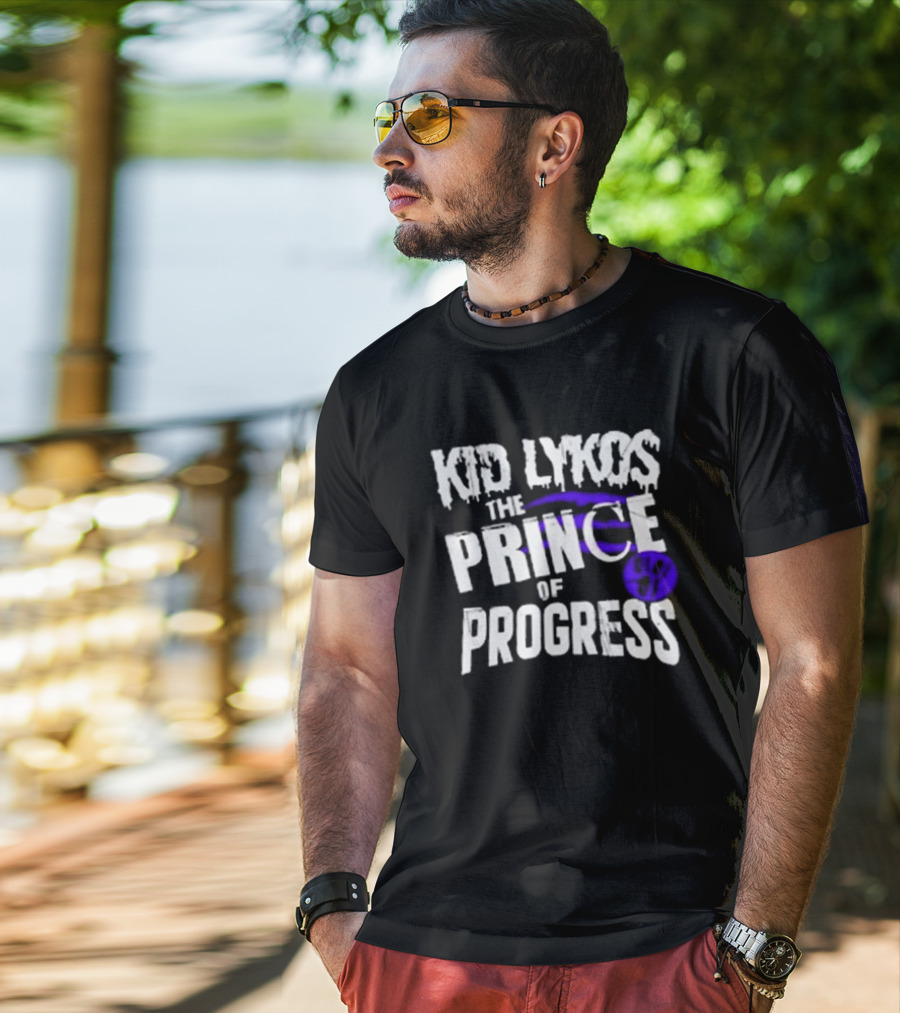 Kid Lykos The Prince Of Progress With Paw Prints T-Shirt