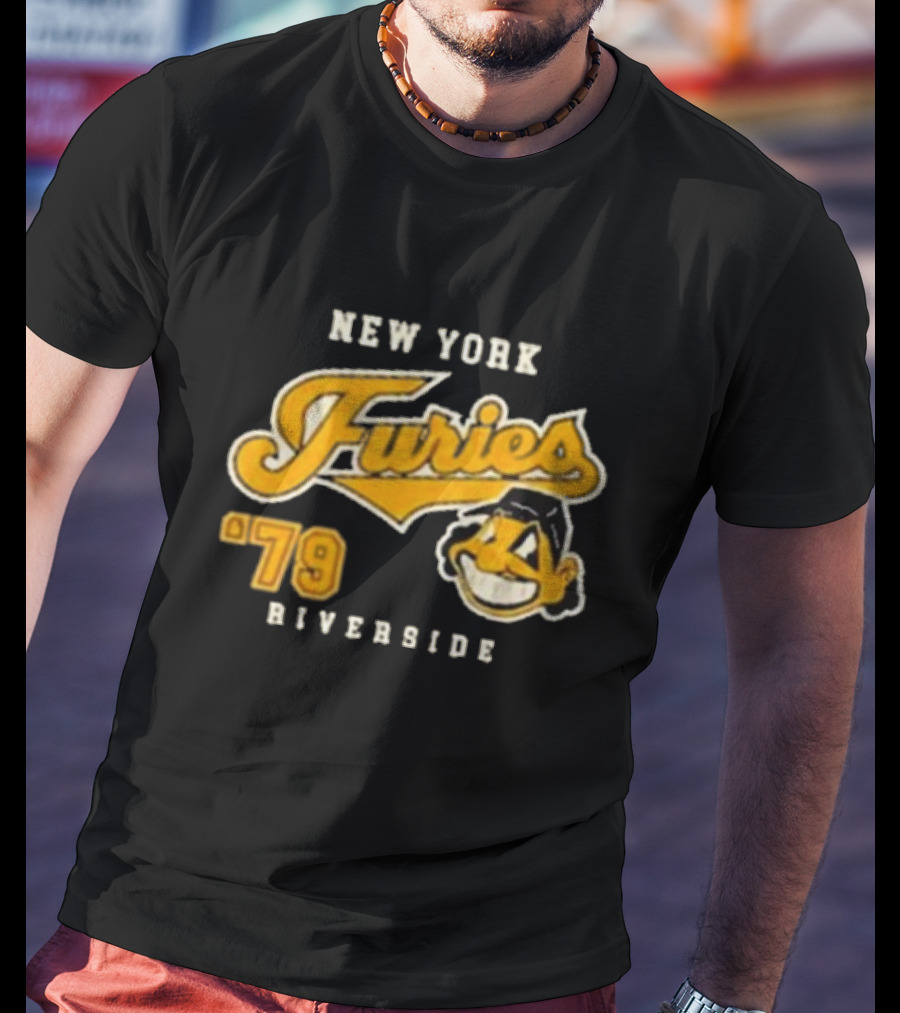 New York Furies Riverside '79 Vintage Sports Logo With Mascot T-Shirt